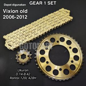 Gear set Vixion old 2006-2012 Vixion lama gearset girset gigi tarik model sss