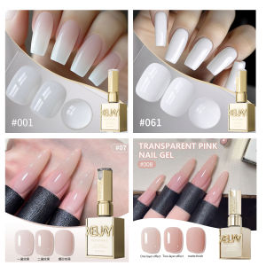2pcs Milky White Clear Pink Color 15ml Jelly Nail Gel Polish Soak Off UV LED Gel Varnish Manicure Tips Tools