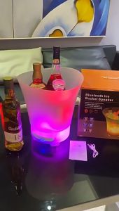 7L Bluetooth Glowing Ice Bucket Beer Barrel Mini Speaker Suitable for Parties and Bars