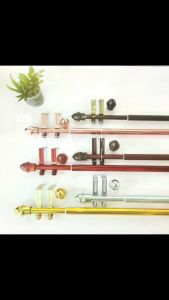 "Extendable Curtain Rod Set Available in Vibrant Colors Aluminum Alloy 3/4 58inches/78inches 6 colors"