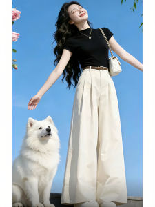 Shalldoer | Relaxed Casual Two-Piece Set T-Shirt and Wide Leg Pants