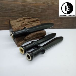 Once cangklong kayu kelor hitam motif pedang D07