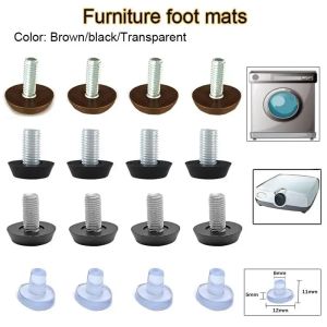 8/24pcs Adjustable Furniture Leg Clear/Black/Brown Protectors Plastic Floor Cushion for Chairs/Tables on Tile & Hard Surfaces