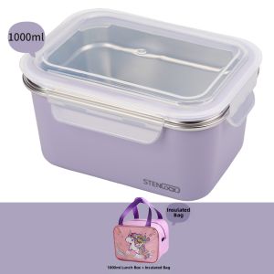 BAORUISHEN | Stainless Steel Thermal Lunch Box Large Capacity Microwave Safe