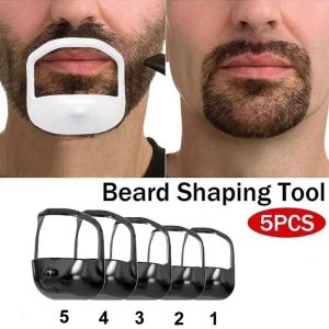 Kemei 5PCS/Set Beard Styling Tool French Goatee Shaving Template For Men Mustache Shave Symmetric Trimming