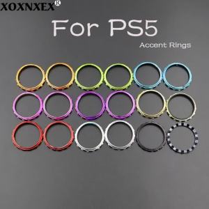 1-10Pair Chrome Analog Accent Thumbstick Rings Replacement Parts For PS5 Controller Gamepad Accessories