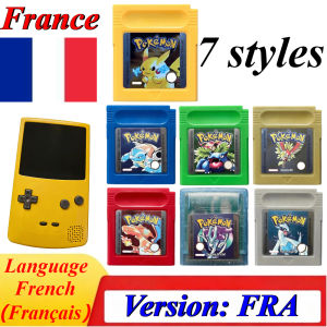 Bandai | Pokemon GBC Game Cartridge French Version FRA 7 Styles for Color GBA SP Retro Game Collection Fans Collection Birthday Gift
