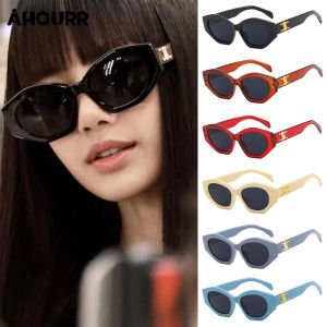 แว่นตากันแดดแว่นตากันแดดรูปหลายเหลี่ยมสีกันแดดหวานเย็นเนื้อพรีเมี่ยม AHOURR