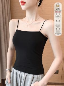 QIAOCHENXIAN | 95% Cotton Spring Summer Bra Pad Integrated Camisole Top