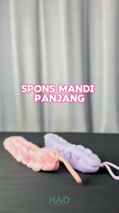 Shower Puff Jaring Mandi Model Kepang Spons Mandi Panjang Body Shop Perlengkapan Mandi Bersih Tubuh Penggosok Punggung Mandi Gosok Daki Badan Praktis Murah