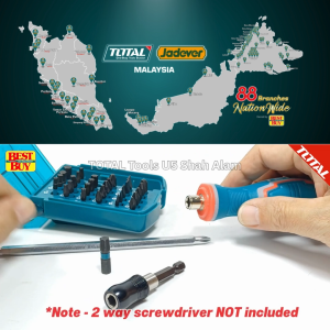 TOTAL Tools 30 Pcs 25mm impact screwdriver bits PH SL3~SL7 PZ T10~T40 H3~H6 S1~S3 set - TACSD18306