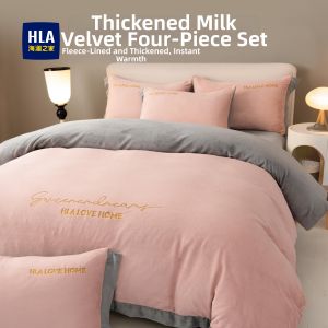 HLA | Milk Velvet Thick Bed Set