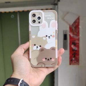 FOX Casing Oppo A54 4G Case TPU Transparant Milky Bear