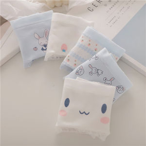 Cute Little Rabbit Pure Cotton Underwear Womens mid Waist Large Size Breathable Cotton Crotch Girl Triangle Pants Summer