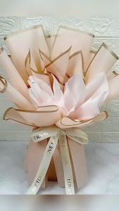 ZEO 20 Sheets Gold Edge Flower Wrapping Paper DIY Crafts Fresh Bouquet Wrap Gift Box Packaging