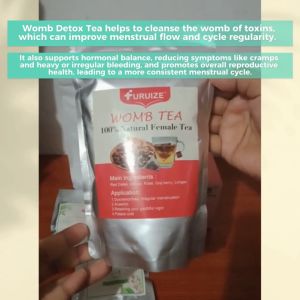 Womb Tea Treats Heavy and Prolonged Menstruation Irregular Menstruation PCOS Remove blood clogging Womb Cleansing Detox Tea Relieve Menstrual Pain Improve Blood Flow Circulation Balance Hormones Diminish Inflammation of the Womb Enhance Fertility