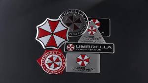 Mobil | Car Styling 3D Metal Umbrella Corporation Logo Stickers Aluminum Alloy Badge Auto Motorcycle Trunk Fender Body Decor Accessories