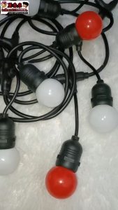 Komplit KEMERDEKAAN MERAH PUTIH Led G45 3WATT/ Candle Outdoor 5METER10METER G45 3W MERAH PUTIH