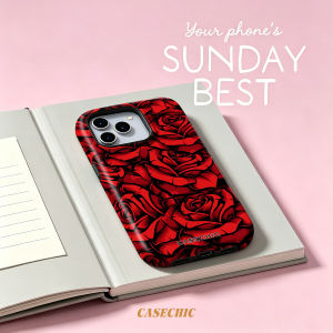 Potdemiel | Red Plaid Star For 2 in 1 Flower Case For iPhone 17 16 15 14 13 Pro Max Luxury Phone Cover CaseChic