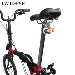 TWTOPSE Bicycle Turning Light With Remote Control For Brompton Folding Bike Birdy 3SIXTY Cycling USB LED Horn Tail Rear Light