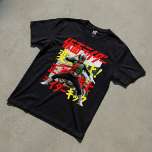 Bandai | Anime Kamen Rider Japanese Special Photo Style Streetwear T-Shirt Summer Street Retro Style Short Sleeve Mens and Womens Top
