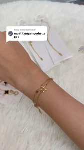 Haseena Gelang Tangan Lumilla Jewelry Bracelet Bangle Lapis Emas Aksesoris Wanita Dewasa Aksesoris Fashion Wanita Anti Pudar Dan Anti Karat