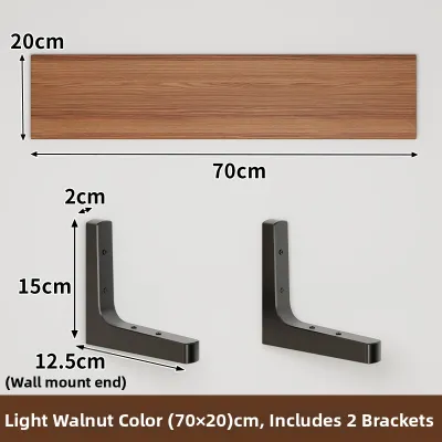Wall-Mounted Shelving Wooden Board 1-Piece Bookshelf Floating Finish-Free