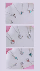 Dây chuyền đính đá hột xoàn cz zircon nhiều mẫu lấp lánh bling phụ kiện trang sức thời trang kpop hàn quốc