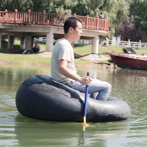 New Thickened Rubber Inflatable Tire Boat Single Person Fishing Kayak for Whitewater Rafting And Surfing Water Sports Gear