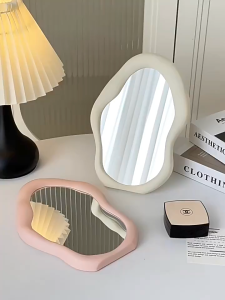 Kaca Rias Bentuk Awan Cermin Meja Make Up Pastel Wave Aesthetic Korean Cloud Mirror Korean Fashion Style