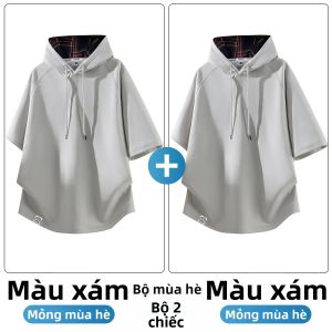 Paul Frank | Áo Thun Nam Cổ Trụ Kẻ Caro Thoáng Khí Cotton Sơ Mi Ngắn Tay