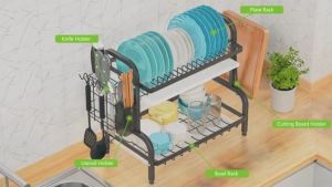 2/3Layers Dish Drying Rack Stainless Steel 304 Kitchen Rack Dish Rack Kitchen Storage Rack Stainless steel kitchen shelf  Dish Drying rack   Plate Storage  Drainage Rack Storage  Organizer