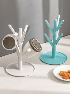 Inverted Bottle Cup Holder Single Cup Branch Hanging Rack Tea Water Storage Organizer Plastic Material Other Installation