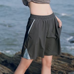 Loose Quick Dry Large Size Sports Shorts Women Anti-Light Running Badminton Fitness Pants Thin Casual Mid-Length Summer