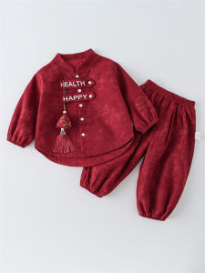 Autumn Arrival Baby Clothes Set Toddler Birthday Outfit Infant Tang Suit Two Pieces Set One Year Old Baby Clothes Set