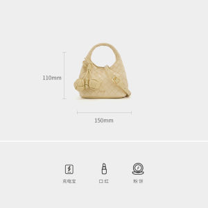 ELLE Fashionable Basket Weave Bucket Bag Womens Crossbody Shoulder Bag 2025 New Style Mini Size Synthetic Leather Purse