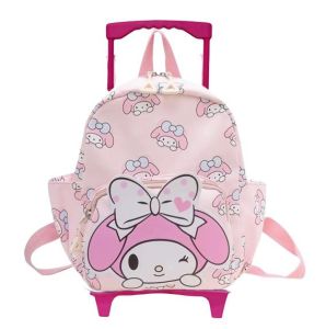 Tas ransel troli anak sekolah karakter SANRIO Kurumi cinnamorol my Melody tas sekolah anak tas troli tas dorong tas anak
