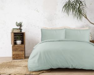 Bộ 3 món Ga Gối Cotton Đũi Tici một màu trơn nệm 17-25cm 3T-