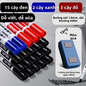 deli | Bút Viết Trắng & Bảng Đen Xóa Được Màu Không Độc