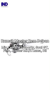 Rumah Master Rem Depan Assy Mio Lama M3 J Sporty Soul Smile Soul GT Fino Jupiter MX Z Vega R New ZR Xeon Chrome Silver Minyak Disk Atas Dengan Handle Hendel Handel Hendle Kanan