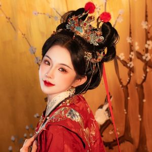 Original Qingyue Lu Ming New Year Greeting Ancient Style Hair Accessories Adorable Hanfu Costume Accessories Bamboo Shadow Phoenix Feather