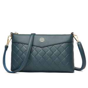 Soft Leather Crossbody Bag for Women Shoulder Handbag Casual Style Zipper Closure Mobile Phone Bag Middle-Aged Womens Purse