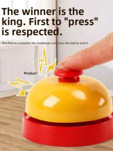 Tabletop Game Answering Bell Toy Hand Press Bell Kitchen Timer Cooking Tool Pet Call Service Desk Top Question Answer Game