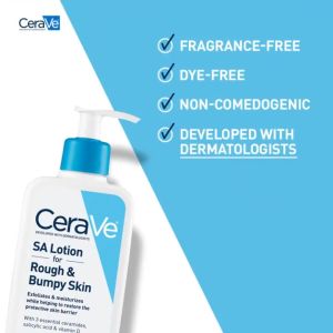 Cerave Renewing SA Lotion Salicylic Acid Moisturizer Cream Vitamin D For Rough and Bumpy Moisturizing Skin 237ML