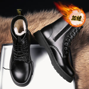 Winter Mens Shoes Waterproof Non-Slip plus Velvet Thickening Thermal Cotton Shoes Mens Work Suit Dr. Martens Boots Labor Protection Snow Boots