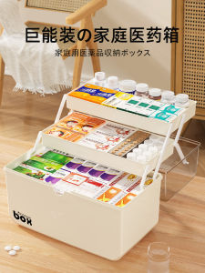Japan Medicine Box Family Pack For Home Drugs Storage Box Large Size Capacity Multi-Layered Kids Drugs Small Medicine Box Packs