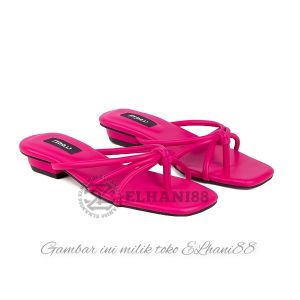 ELHANI88 !! Sandal Flat Tali Laba - Laba Wanita Terbaru