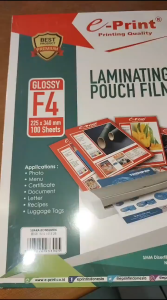 Plastik Laminating Pouch Film F4 Eco Vtec - murah