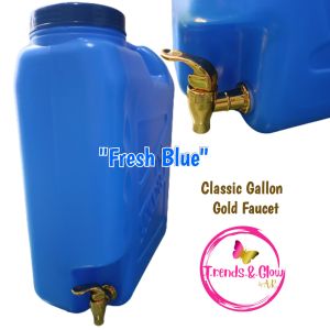 COLORED WATER GALLON GOLD FAUCET Aesthetic Drinkware Jug