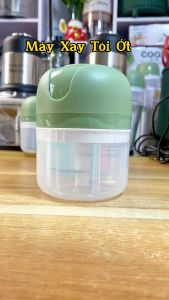 (MIỄN SHIP TOÀN QUỐC) Máy Xay Tỏi Xài Pin 250ml 50w Mẫu 2024